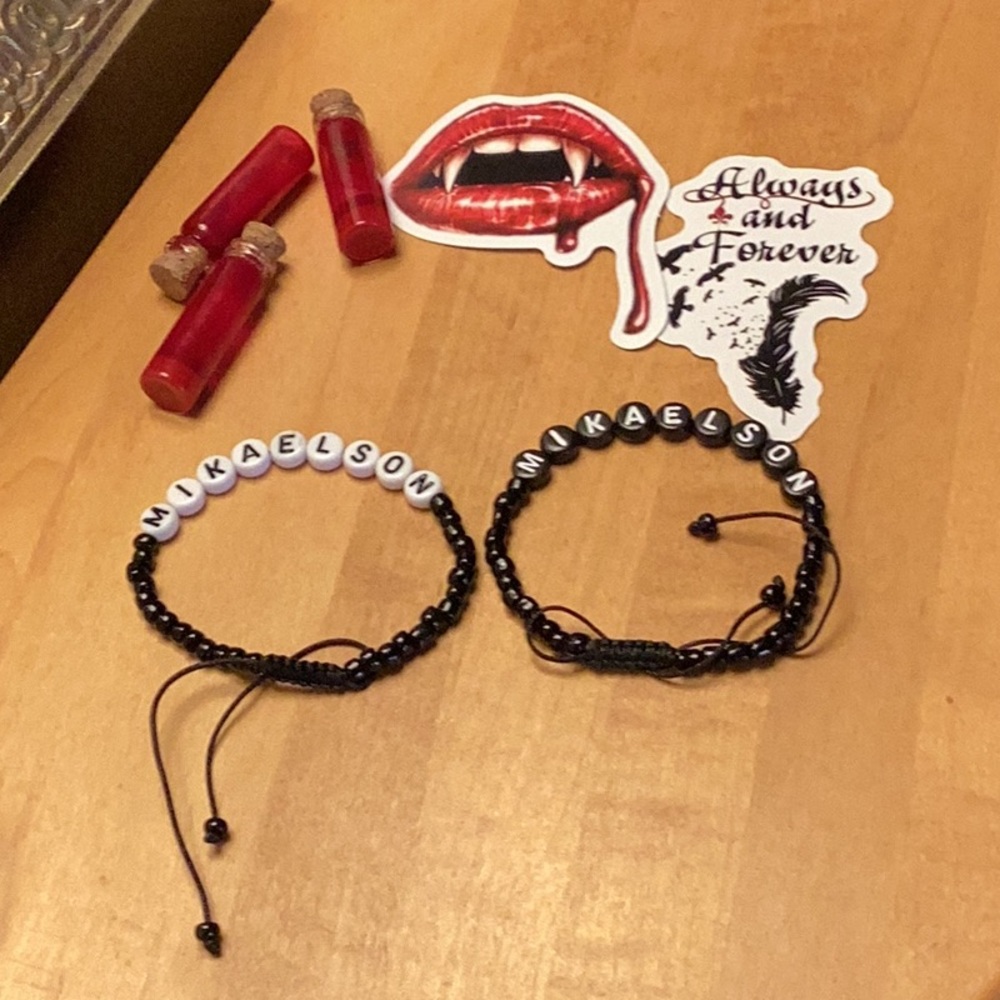 Mikaelson letter bead Friendship expandable adj band bracelet vampire family